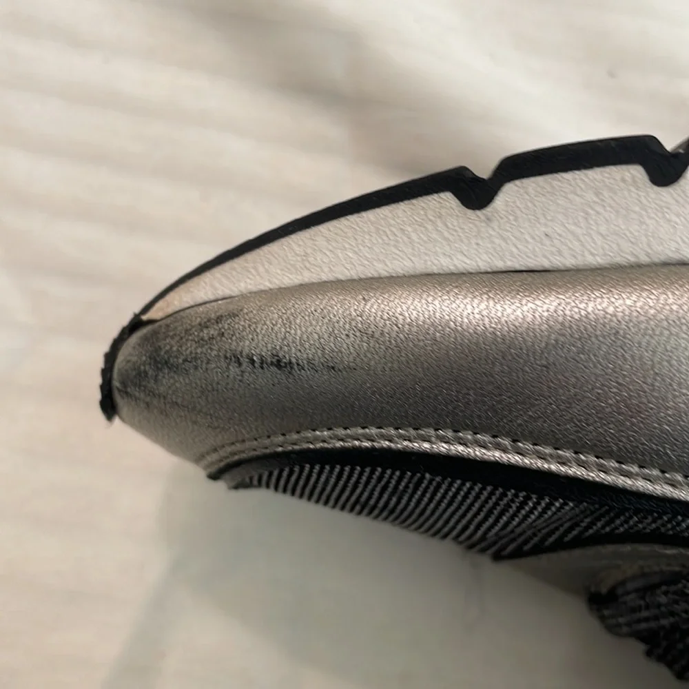 Voile Blanche leather nylon textile‎ sneakers black silver Size 37 US 7 - Picture 13 of 16